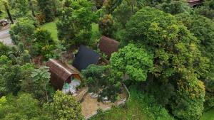 TangkahanにあるGreen Forest Tangkahanの木々に囲まれた家屋の頭上