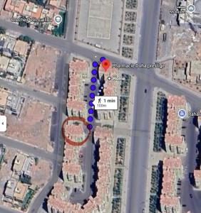a map of the approximate location of the intersection at Appartement traditionnel très moderne in Marrakech