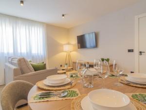 TV a/nebo společenská místnost v ubytování Apartamento Mar Salada Cruz de Flores