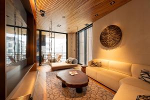 Posezení v ubytování Meigetsu Aki Niseko