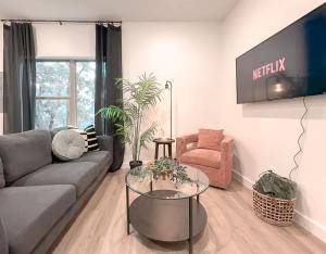 Un televizor și/sau centru de divertisment la Comfy 1B1B - Medical District - Love Field Airport +7 fotografii