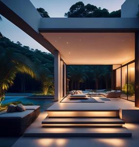 Villa con vistas al agua por la noche en Gaia, en Acapulco 1 foto más