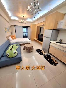 Una cocina o cocineta en Pink Bubbles溫泉屋樓中樓 9 fotos más