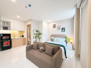 Kuchyň nebo kuchyňský kout v ubytování Sol Park View Hotel Phú Mỹ