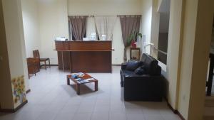 A seating area at Hotel Lazareto