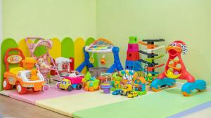 a bunch of toys in a play room at Gapyeong Yeheaden Pension in Pocheon