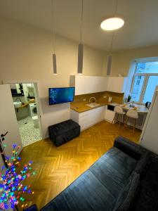 Et tv og/eller underholdning på Kyiv Scandi Apartment