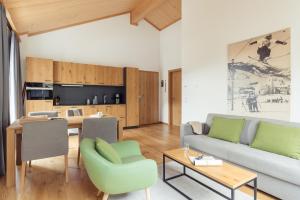 Køkken eller tekøkken på All-Suite Resort Fieberbrunn inkl Aubad-Eintritt