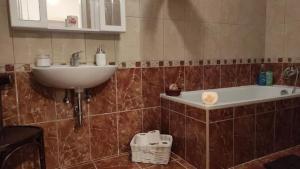 Et badeværelse på Rózsamorzsa Vendégház Szerencs