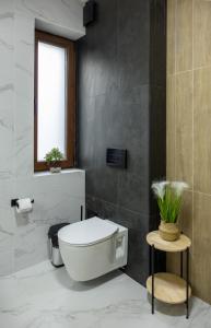 a bathroom with a white toilet and a window at Grand Chalet Ramina in Poiana Brasov +103 photos