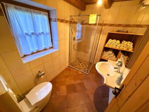 Koupelna v ubytování Chalet Wirtsalm