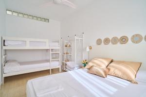 En eller flere senge i et værelse på Apartamentos Venta Lanuza, El Campello