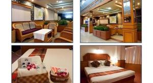 4 fotos diferentes de una habitación con 2 camas en Sakol Grand Palace Hotel, en Sakon Nakhon 45 fotos más