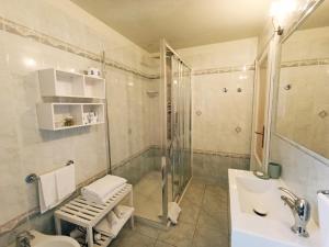 a bathroom with a shower and a toilet and a sink at B&B A Florence View in Florence +67 photos
