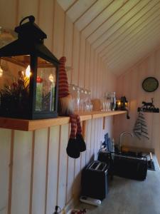 Fitness centrum a/nebo fitness zařízení v ubytování Cabin for Seaside Retreat