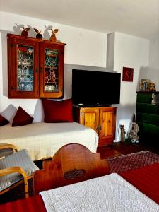 TV/trung tâm giải trí tại Ferienwohnung Lechner