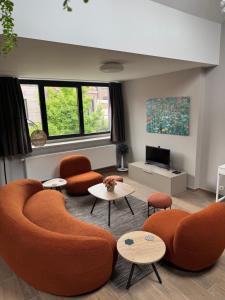 Et opholdsområde på Appartement De Pereboom