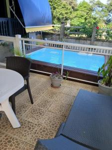 Swimmingpoolen hos eller tæt på Studio avec piscine privée à Sainte-Rose, 45 m²