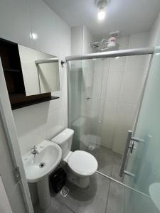 Koupelna v ubytování Studio Aconchegante