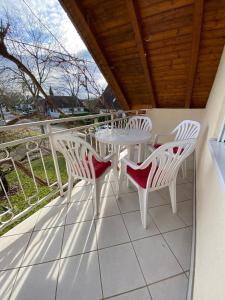 En balkon eller terrasse på Rebstock