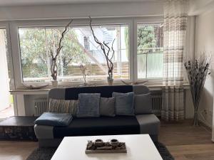 Khu vực ghế ngồi tại Ferienwohnungen First Bismarck