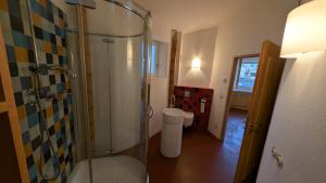 Koupelna v ubytování Bambushaus - bamboo house