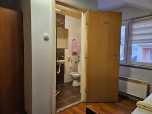 Koupelna v ubytování Hostel Prag Hill