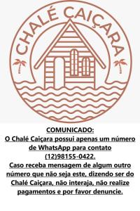 Πιστοποιητικό, βραβείο, πινακίδα ή έγγραφο που προβάλλεται στο Chalé Caiçara