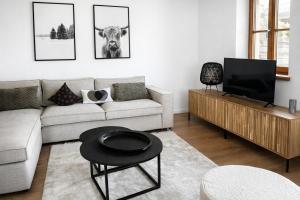 Et tv og/eller underholdning på Chalet Kreuth II - Private Alpine Chalet next to Tegernsee for Family & Friends - including Sauna & free parking