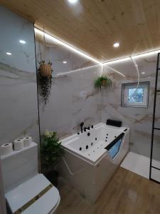 Et badeværelse på BULGARIA LUXURY con parking