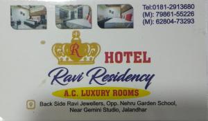 Certifikát, hodnocení, plakát nebo jiný dokument vystavený v ubytování Hotel Ravi residency new + 4 fotografie