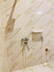 锡瓦Shasha Siwa Ecolodge Retreat的墙上的软管淋浴
