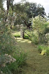 een pad door een tuin met bomen en bloemen bij La Cuadra - Puesto de Campo Argentino in Lobos +24 foto's