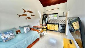 Køkken eller tekøkken på Alto Loft Geribá