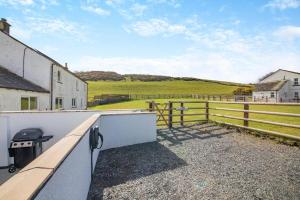 En generel udsigt til bjerge eller udsigt til bjerge taget fra feriehuset