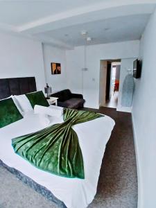 Ένα ή περισσότερα κρεβάτια σε δωμάτιο στο Flat 5 - Eign St Hereford