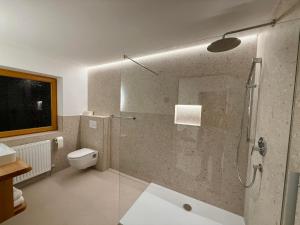 Koupelna v ubytování Bergnest Appartements