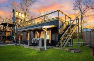 Bygningen som feriehuset ligger i