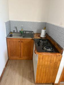 una cucina con lavello e fornello di Hermosos Departamentos en La Serena a La Serena