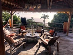 En balkon eller terrasse på habitation arrakis