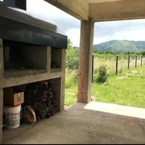 En generel udsigt til bjerge eller udsigt til bjerge taget fra feriehuset