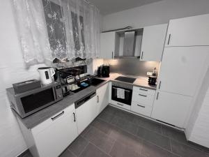 Køkken eller tekøkken på DanMa Ferienwohnung Apartment Eifel