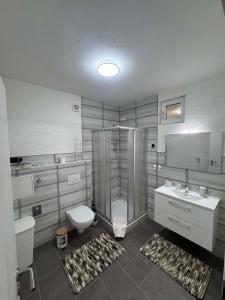 Et badeværelse på DanMa Ferienwohnung Apartment Eifel