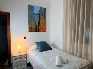 a bedroom with a bed and a picture on the wall at Domus Altiora Centro in Salamanca