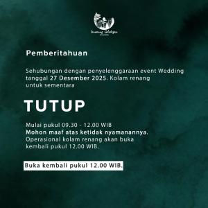 a flyer for a tourism event with a green background at Leuweung Geledegan Ecoldge in Kiarapayung 2