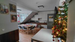 Kuchyň nebo kuchyňský kout v ubytování Blues Hostel