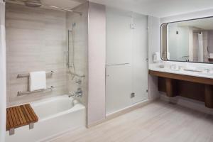a bathroom with a tub and a sink and a shower at Grand Hyatt DFW Airport in Irving +17 photos