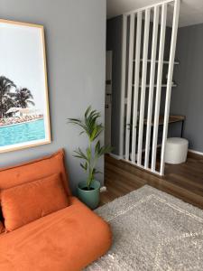 Posezení v ubytování Ground floor apartment