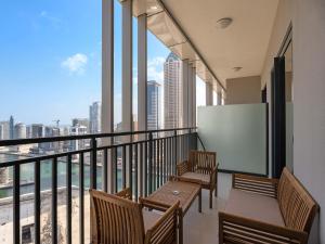 Balkón nebo terasa v ubytování Premium 1 BDR in Zada Tower Business Bay 04