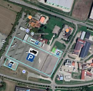 Letecký snímek ubytování Roatel Oranienbaum-Wörlitz (A9) my-roatel-com